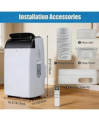Xo 14,000 Btu 3 in-1 Ac Unit, with Dehumidifier and Fan