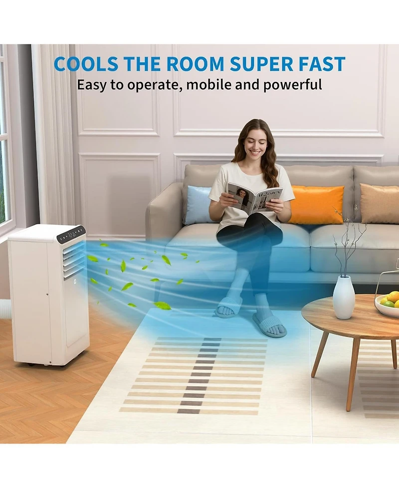 Xo 3-in-1 Plus 8000 Btu Portable Air Conditioner with Cooling, Dehumidifier and Fan for Rooms Up to 350 Sq. ft.