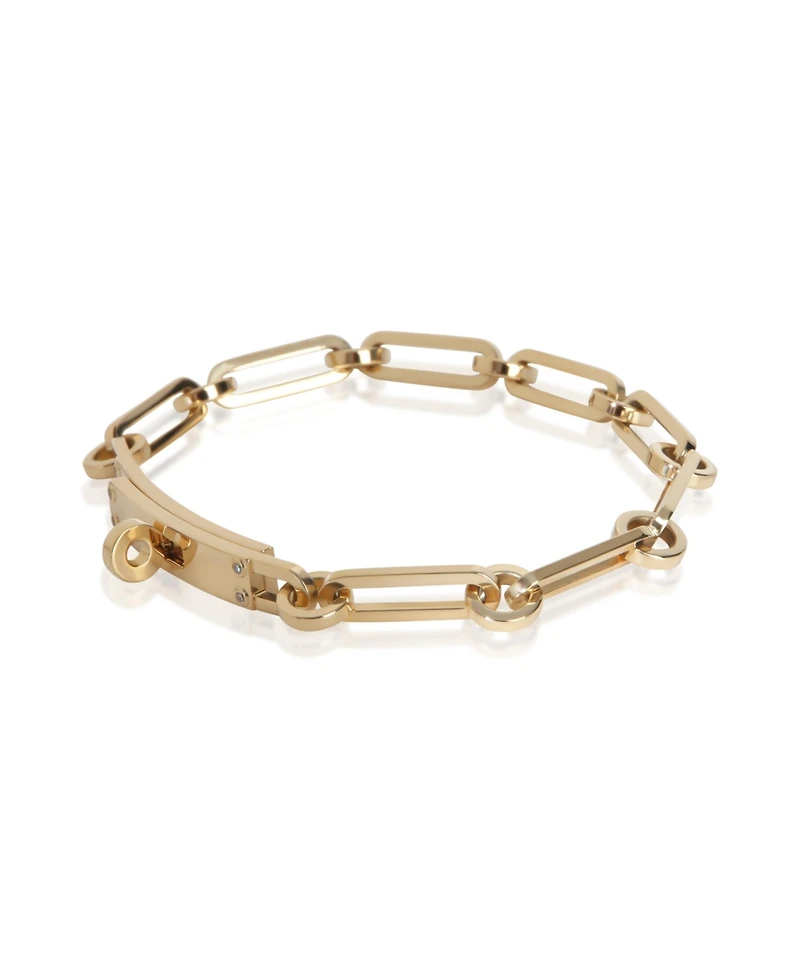 Pre-Owned HERMES Yellow Gold Diamond Small Kelly Chaine Bracelet