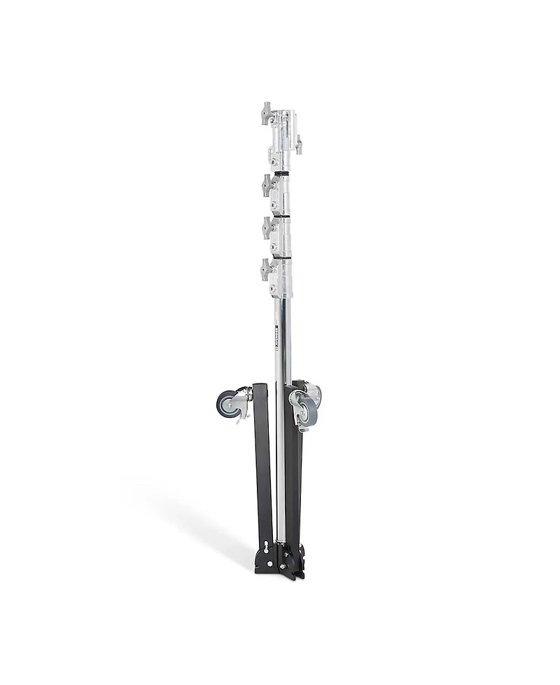 Avenger 11.15 inch Roller Stand 34 Folding Base, 5 Sections, 4 Risers, Chrome