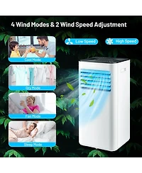 Ecooso 10000 Btu Portable Evaporative Air Cooler Dehumidifier with 24H Timer
