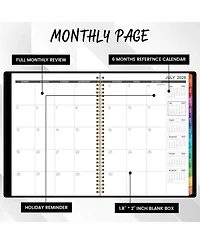 Gnuadz Monthly Planner 2026-2027 18 Month July 2026-Dec 2027 Tabs Pocket Twin-wire