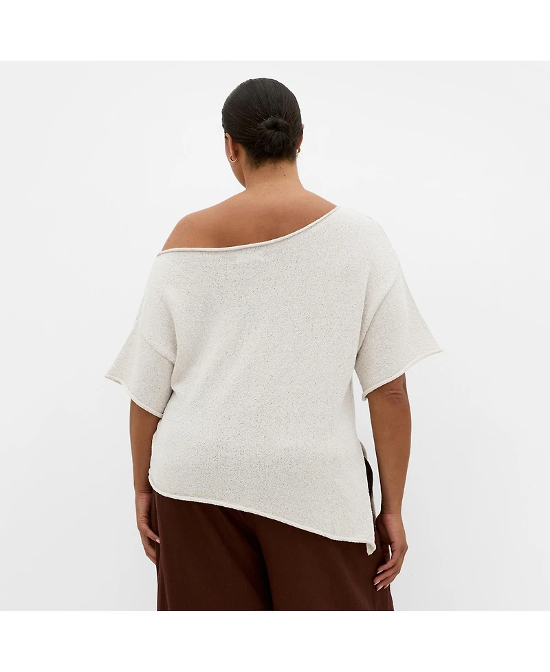 City Chic Women's One Shoulder Knit Top