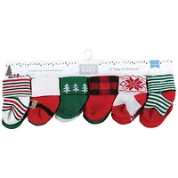 Hudson Baby Infant Cotton Rich Newborn and Terry Socks 12-Pack