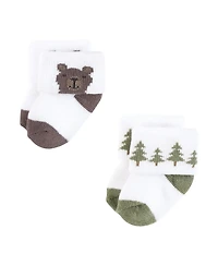 Hudson Baby Infant Boys Cotton Rich Newborn and Terry Socks 8-Pack