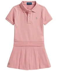 Polo Ralph Lauren Girls' 2T-6X Stretch Mesh Boxy Shirt and Skirt, 2-Piece Set