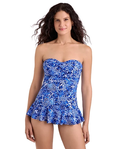 ShapeSolver Women's Summer Skirted One-Piece Swimsuit