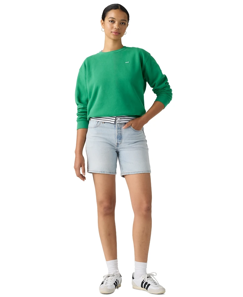 Levi's 501 Mid-Thigh High Rise Straight Fit Denim Shorts
