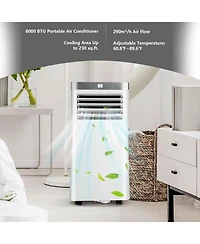 Ecooso 8000 Btu(Ashrae) 3-in-1 Portable Air Conditioner with Remote Control