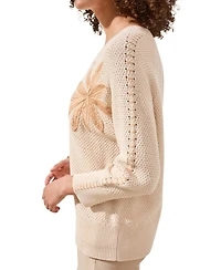 Tribal Women's Jacquard Sunburst Crewneck Sweater