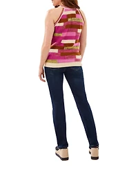 Tribal Women's Patchwork Halter Knit Sweater