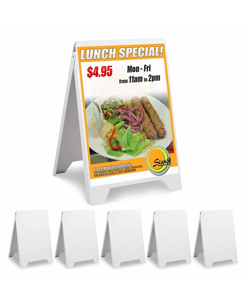 Yescom Double Side Sidewalk A-frame Folding Display Sign Sandwich Board Pavement 6 Pack