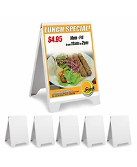 Yescom Double Side Sidewalk A-frame Folding Display Sign Sandwich Board Pavement 6 Pack
