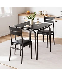 gaomon Dining Table for 2, Small and Chairs Set of Square Dinette 3 Piece Kitchen & Room Sets