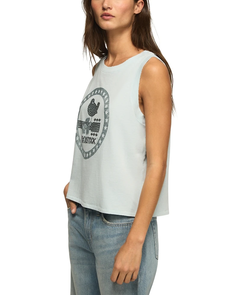 Lucky Brand Women's Woodstock Muscle Sleeveless Tank Top