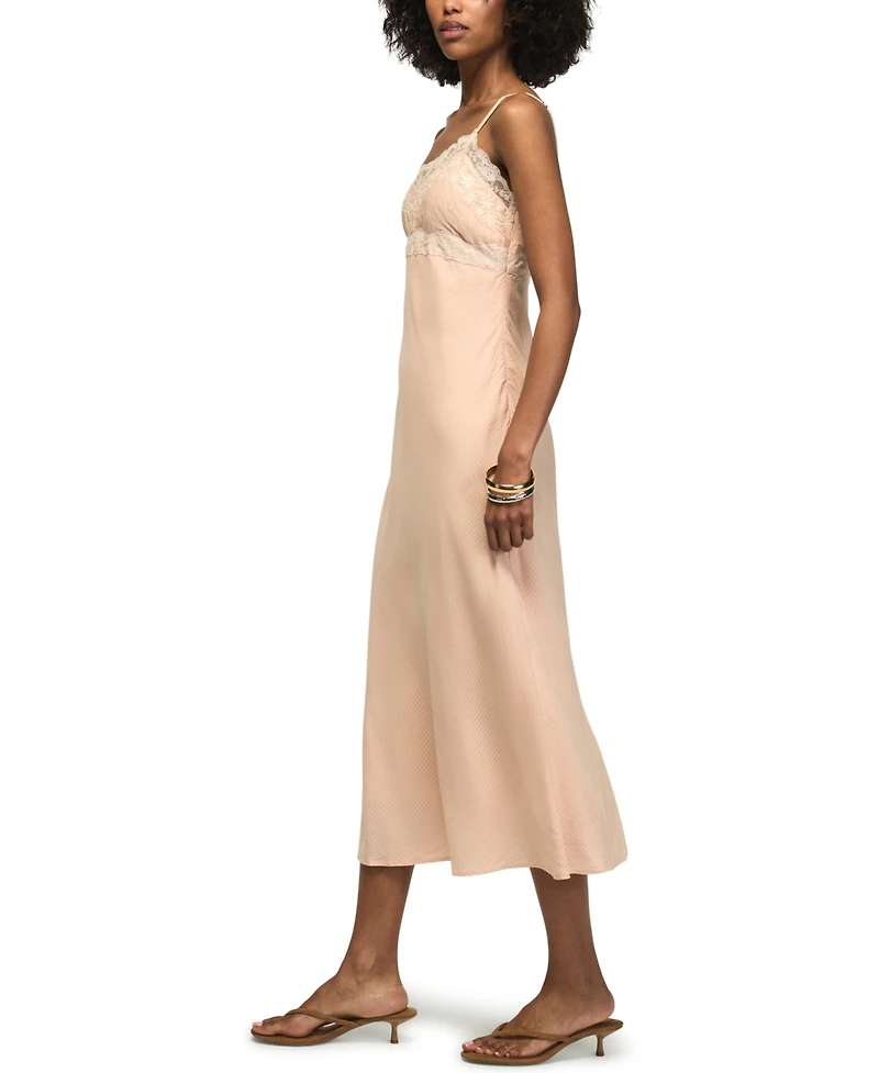 Lucky Brand Women's Simone Sweetheart Neck Midi Dress