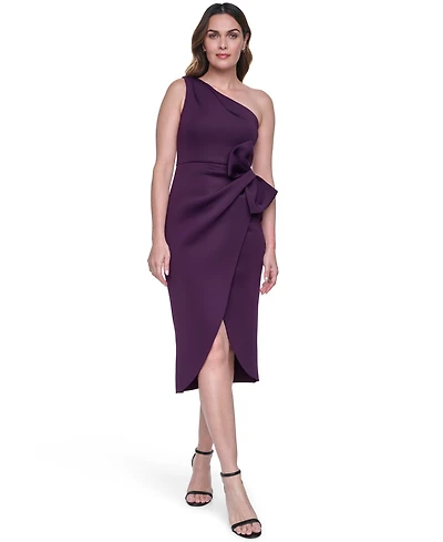 Eliza J Women's One-Shoulder Side Bow Dress