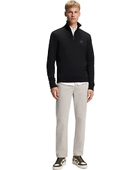 Boss by Hugo Men's Logo Patch Zip-Neck Sweatshirt