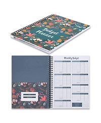 Gnuadz Budget Planner Bill Organizer Expense Notebook Floral Spiral