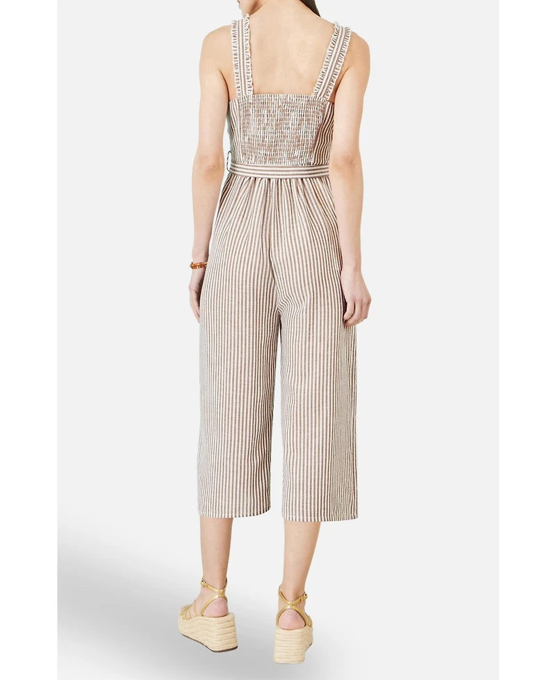 Yumi Women's Stripe Strappy Jumpsuit