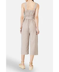 Yumi Women's Stripe Strappy Jumpsuit
