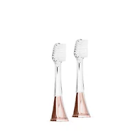 Supersmile Zina45 Sonic Pulse Toothbrush Chrome Replacement Heads 2 pack
