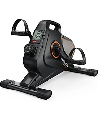 Fed Fitness Under Desk Bike, 40lb Flywheel Magnetic 2-in-1 Mini Exercise Bike, Non-Slip Desk Pedal Exerciser with Lcd Monitor