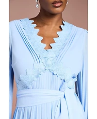 Coast Women's Pleated Leg Tie Waist Jumpsuit