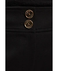 Karen Millen Women's Textured Straight Leg Trousers