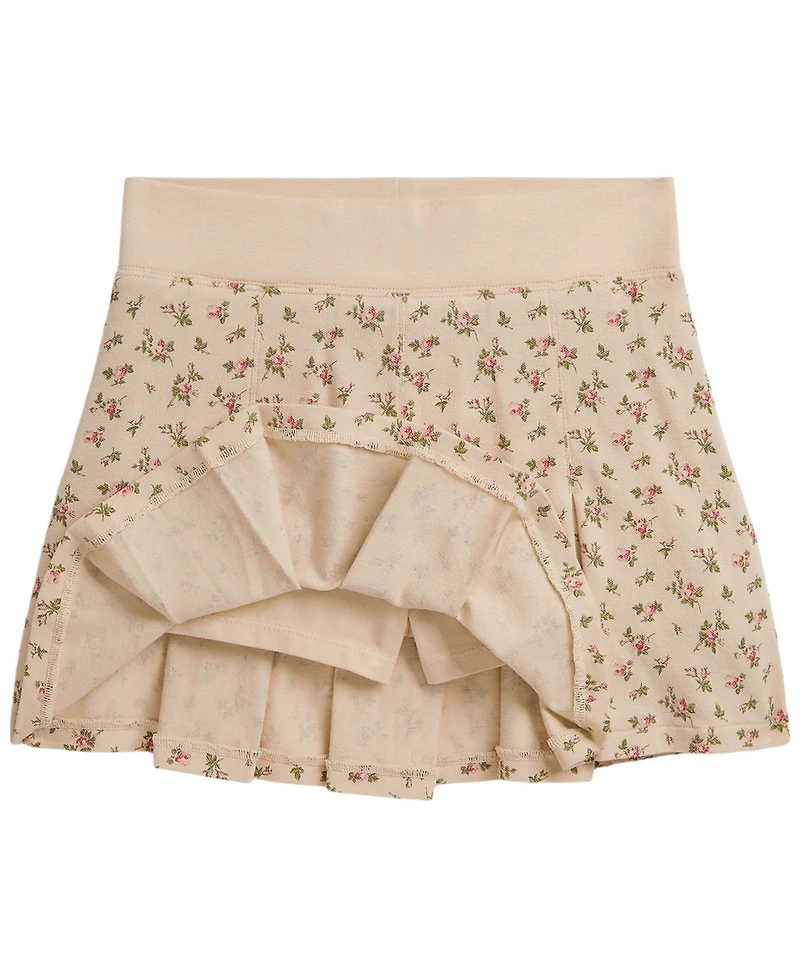 Polo Ralph Lauren Girls' 7-16 Floral Stretch Mesh Shirt and Skort, 2-Piece Set