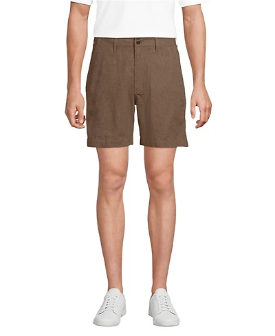 Lands' End Men's 7" Classic Fit Linen Cotton Short