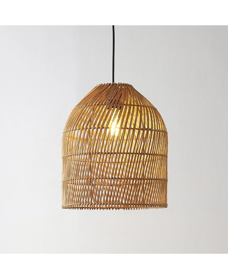 Koda Farmhouse Coastal Bohemian Rattan Led Pendant