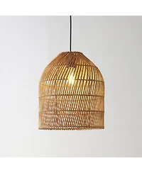 Koda Farmhouse Coastal Bohemian Rattan Led Pendant