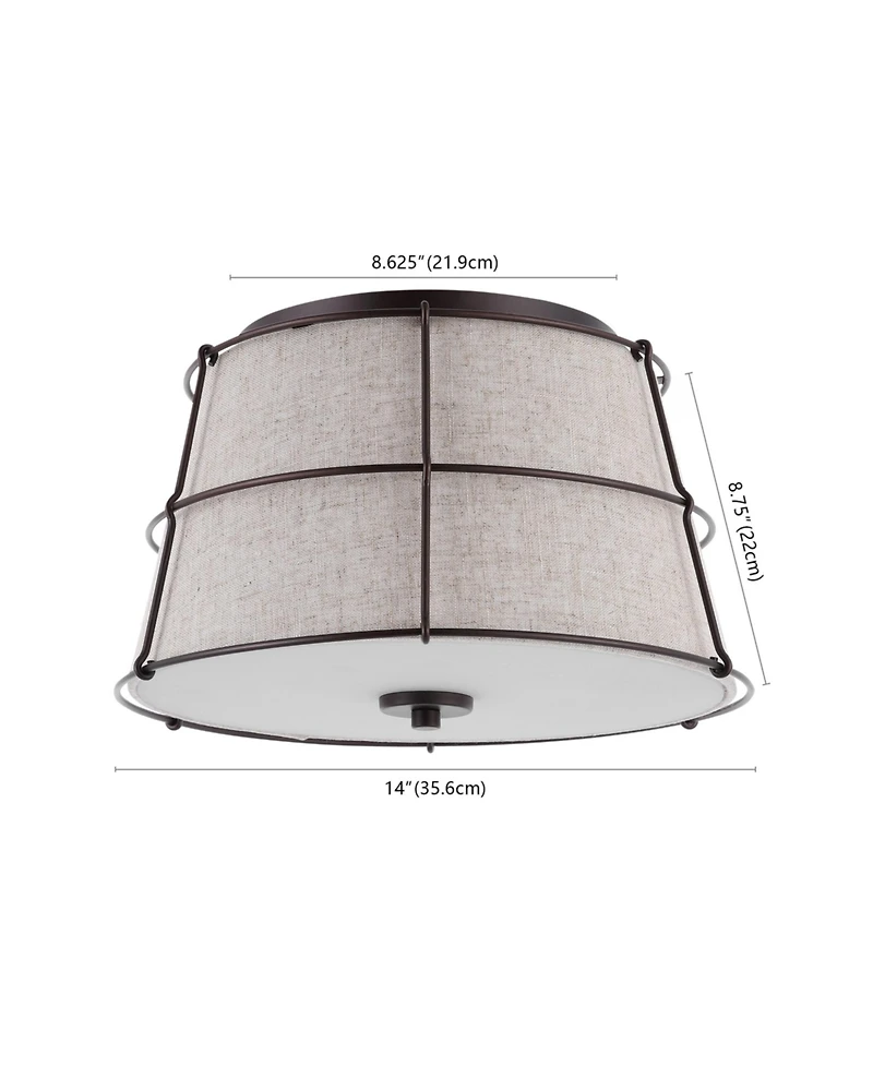 Jonathan Y Silas Rustic Farmhouse Led Flush Mount Ceiling Light