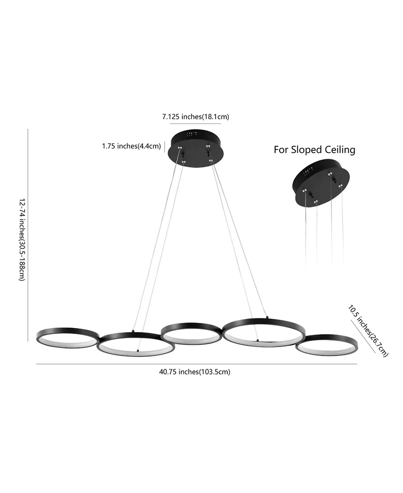Roman Bohemian Coastal Iron Linear Integrated Led Pendant