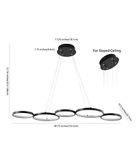 Roman Bohemian Coastal Iron Linear Integrated Led Pendant