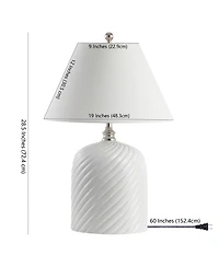 Serge Swirl Ceramic Bohemian Glam Led Table Lamp