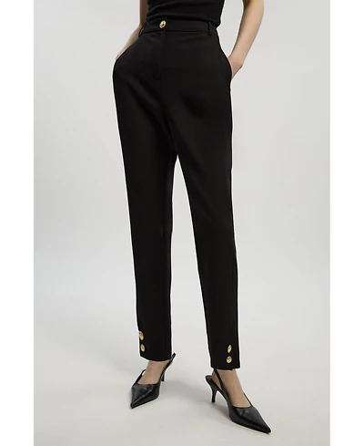 Karen Millen Petite Military Straight Leg Trousers
