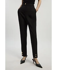 Karen Millen Petite Military Straight Leg Trousers