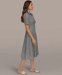 Donna Karan Weekend Women's Collared Button-Front Dress
