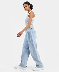 Tinseltown Juniors' Wide Barrel-Leg Jeans