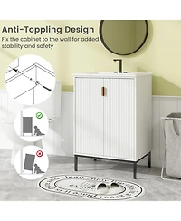 Casainc 24 Inch Bathroom Vanity with Sink Combo and Adjustable Shelf