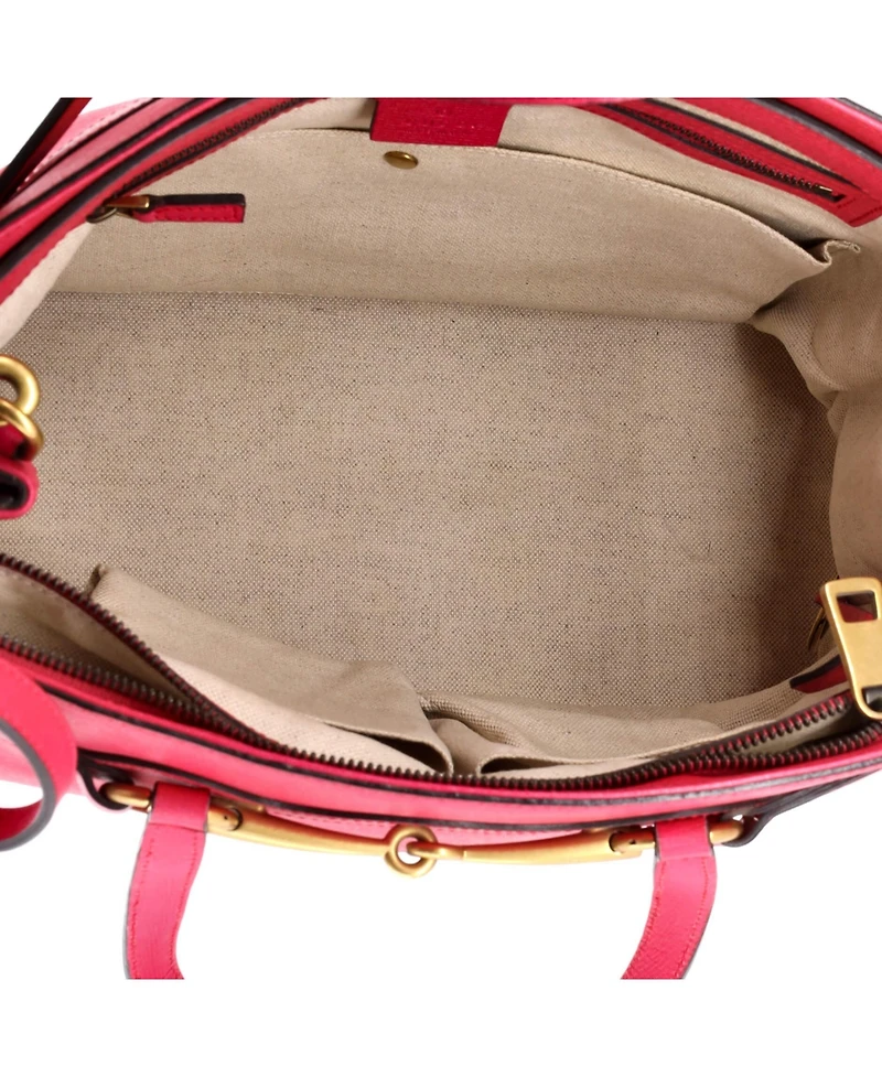 Pre-Owned Gucci Medium Bright Bit Convertible Tote Leather