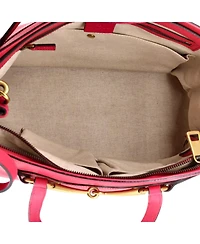 Pre-Owned Gucci Medium Bright Bit Convertible Tote Leather