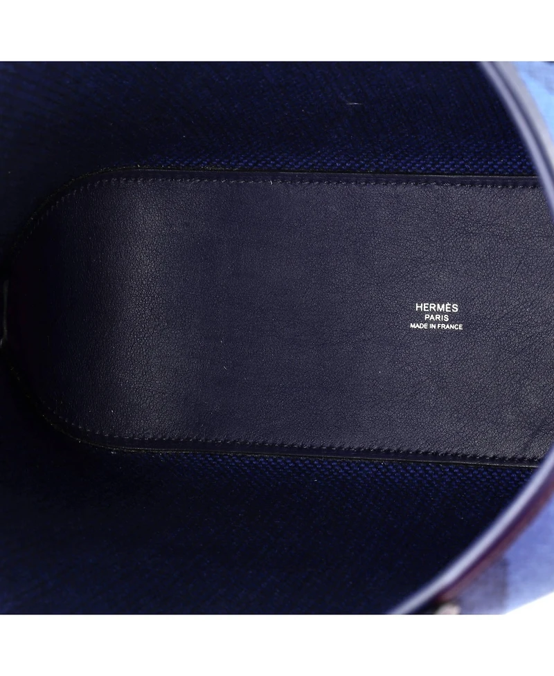 Pre-Owned Hermes Cabas H en Biais Tote Canvas with Leather