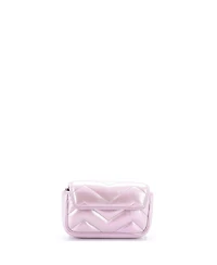 Pre-Owned Gucci Super Mini Gg Marmont Flap Bag Chevron Iridescent Leather