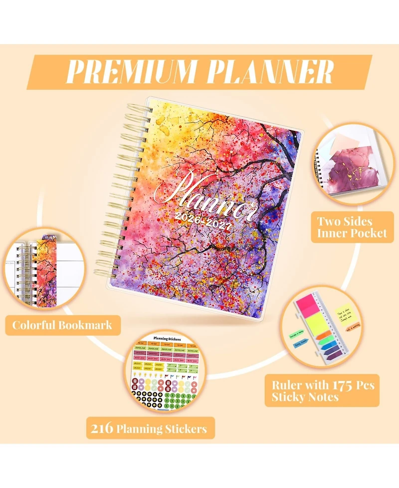 Gnuadz Hardcover Academic Planner 2026-2027 Botanical