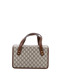 Pre-Owned Gucci Small Horsebit 1955 Boston Bag Gg Coated Canvas