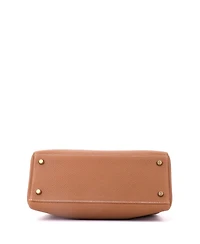 Pre-Owned HERMES Kelly 28 Handbag Brown Togo with Gold Hardware