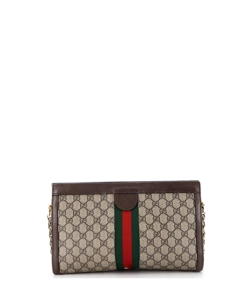 Pre-Owned Gucci Medium Ophidia Chain Shoulder Bag Gg Coated Canvas